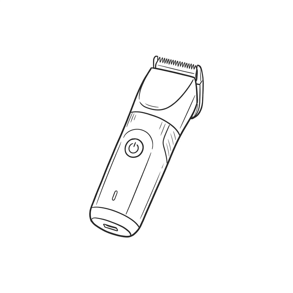 Compact_travel_hair clipper drawing idea