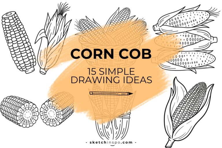 Beginner-Friendly Corn Cob Drawing Ideas