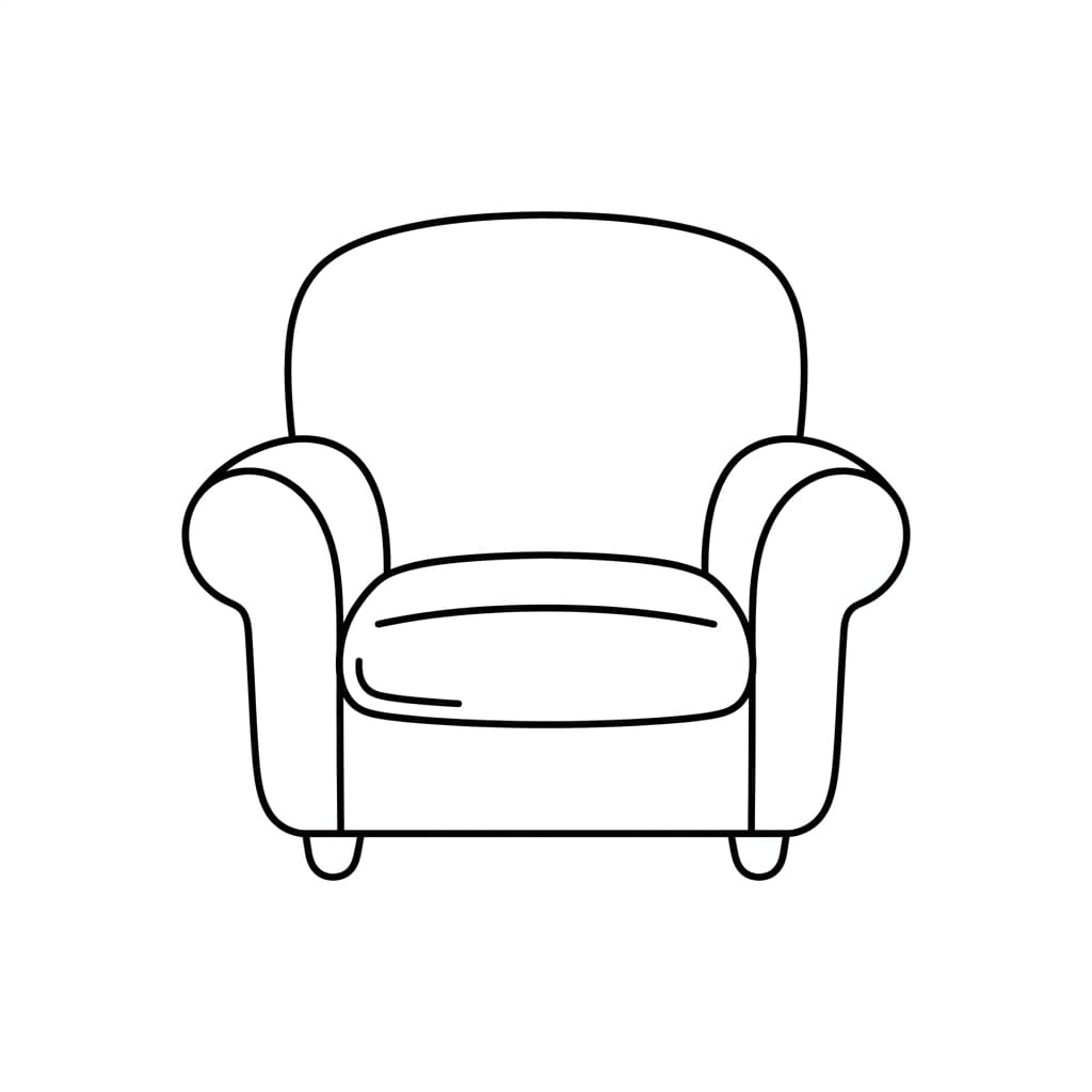 Cozy_armchair_with cushion drawing idea