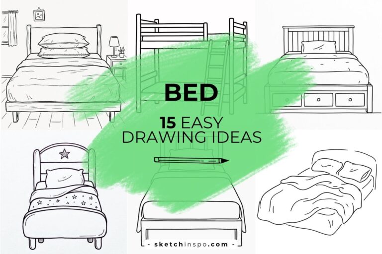Bed Drawing Ideas
