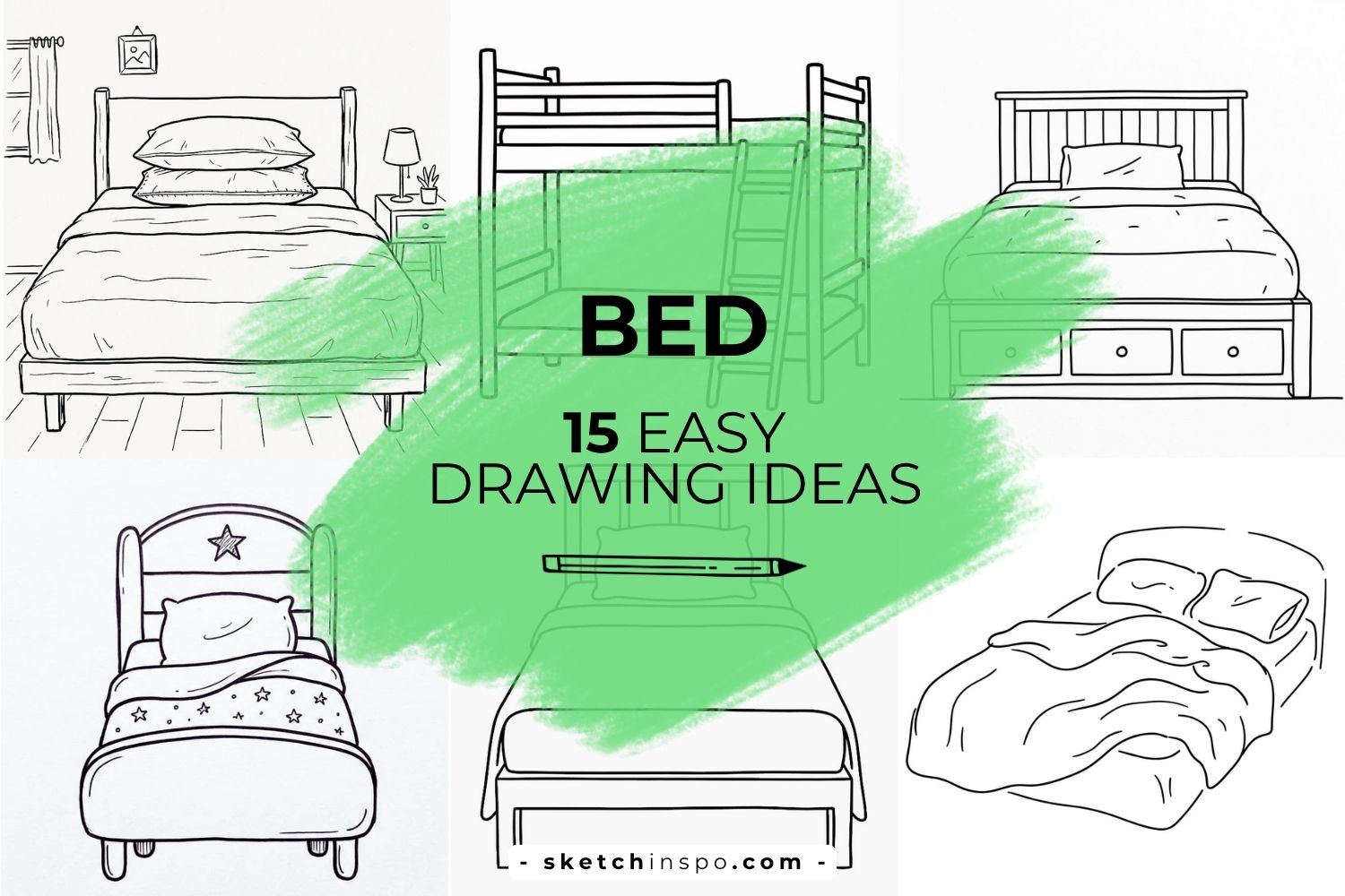 Bed Drawing Ideas