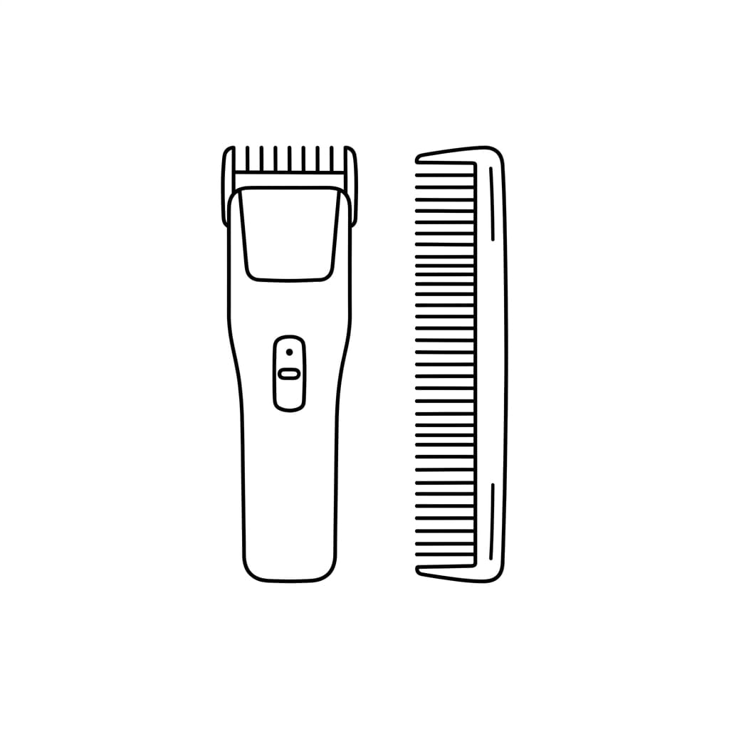 Hair_clipper_and_comb drawing idea