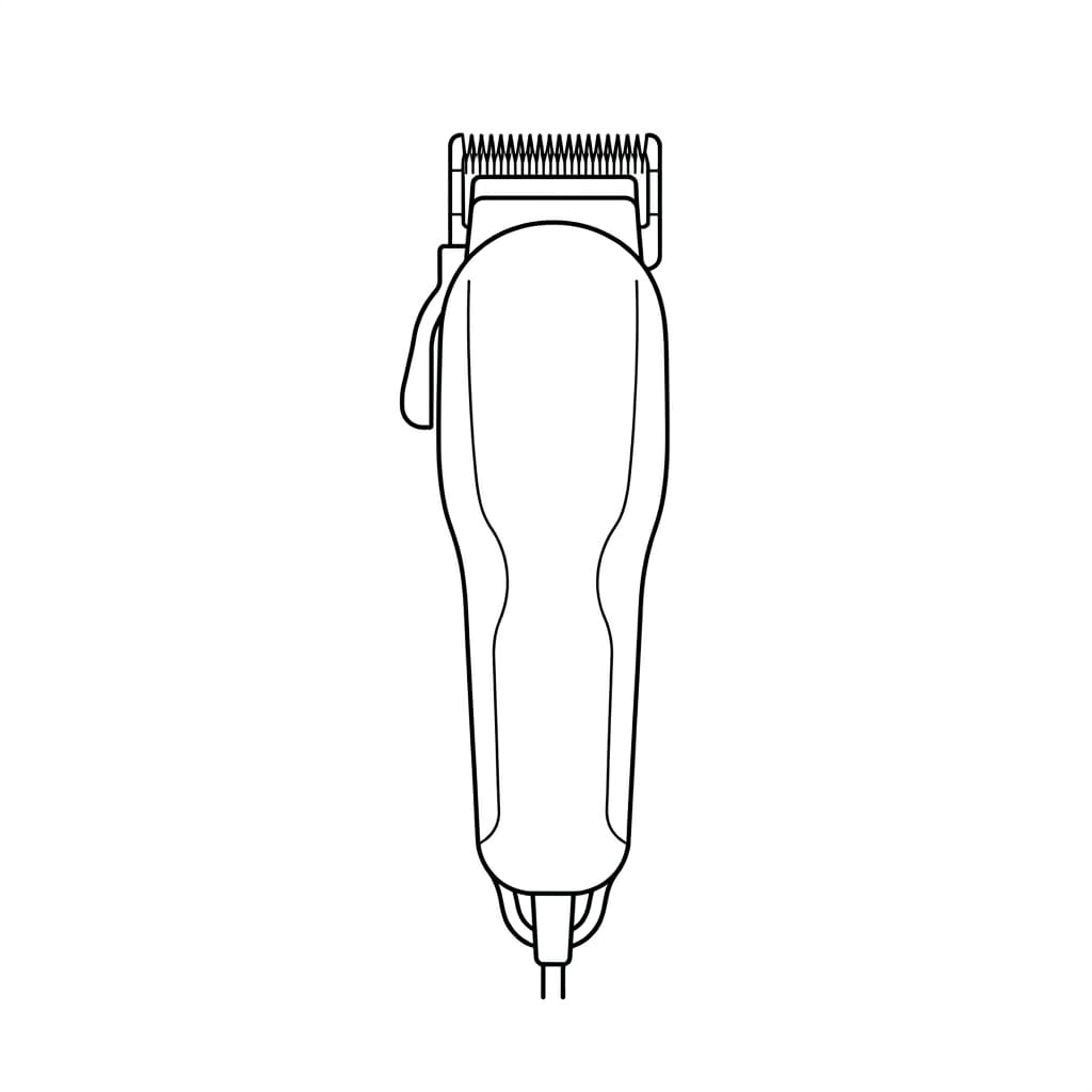 Hair_clipper_top-down view drawing idea