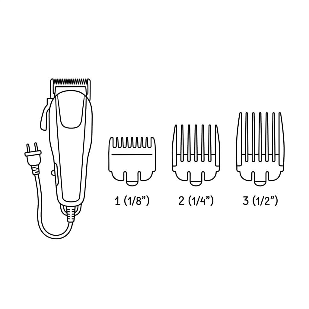 Hair_clipper_with different guard sizes