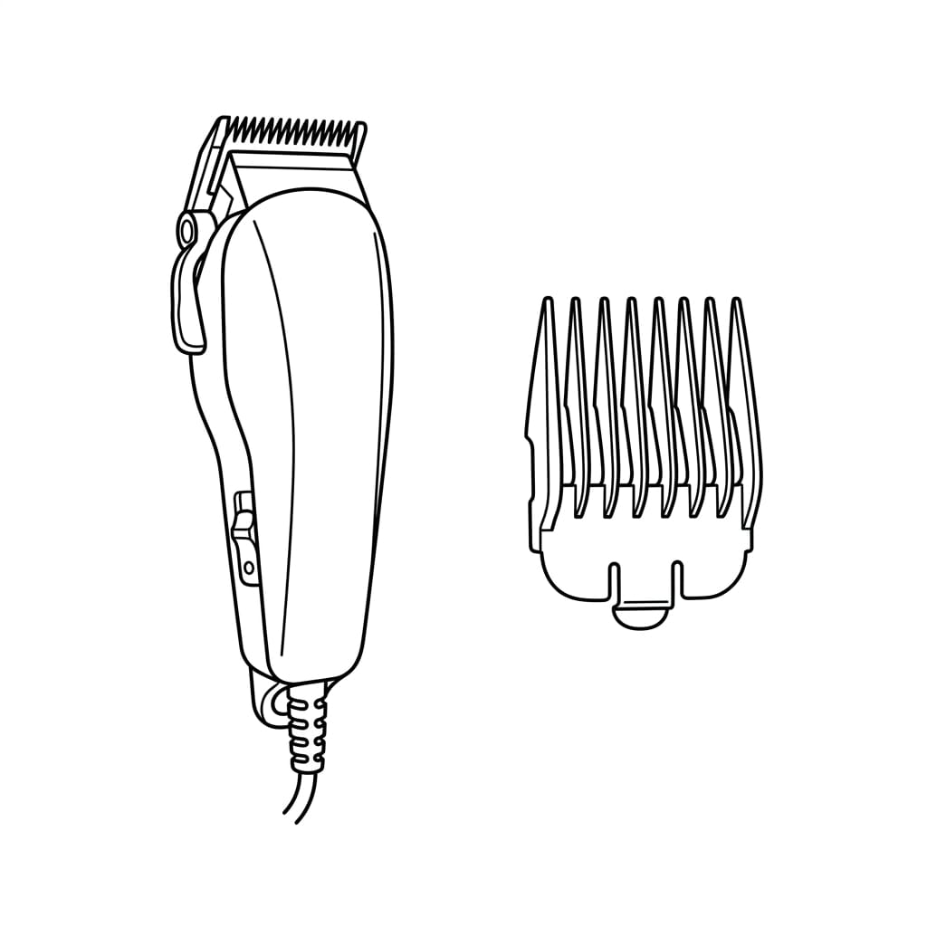 Hair_clipper_with guard comb drawing idea