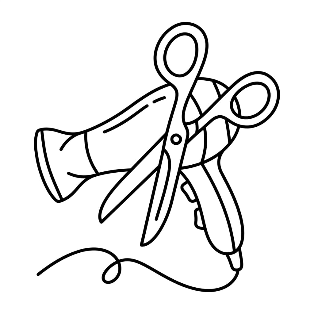 Hairdryer_and_scissors drawing idea