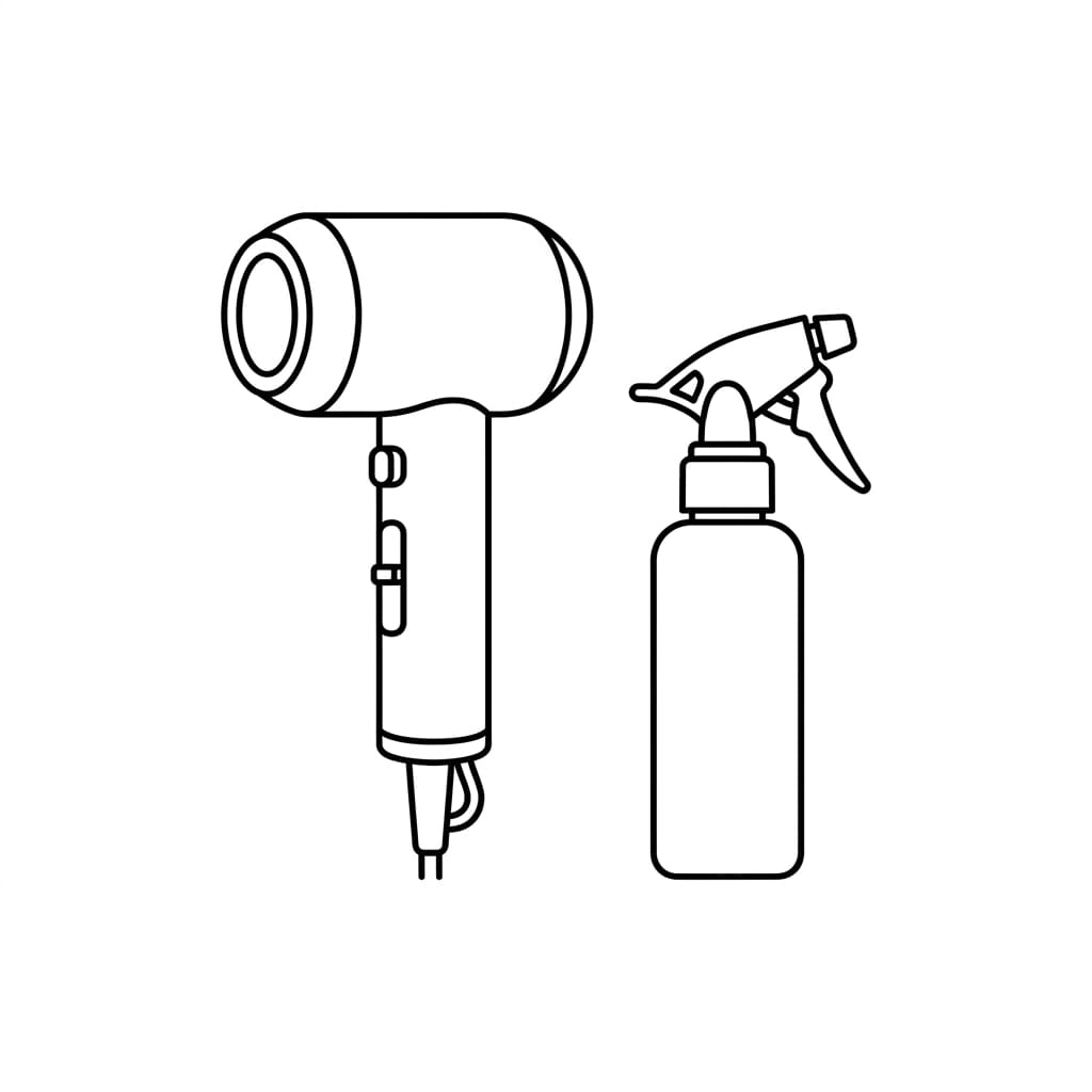 Hairdryer_and_spray_bottle drawing idea