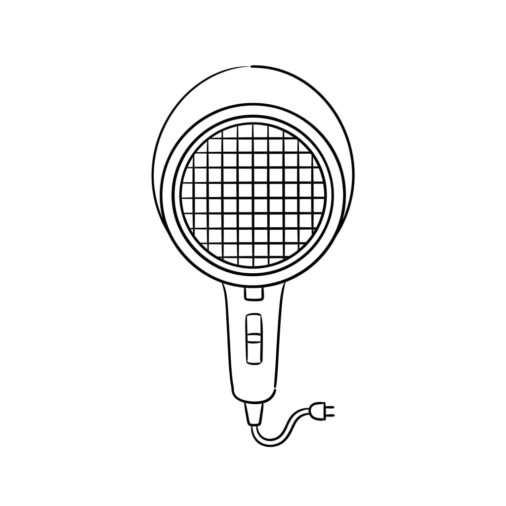Hairdryer_with_circular_air_vent drawing idea