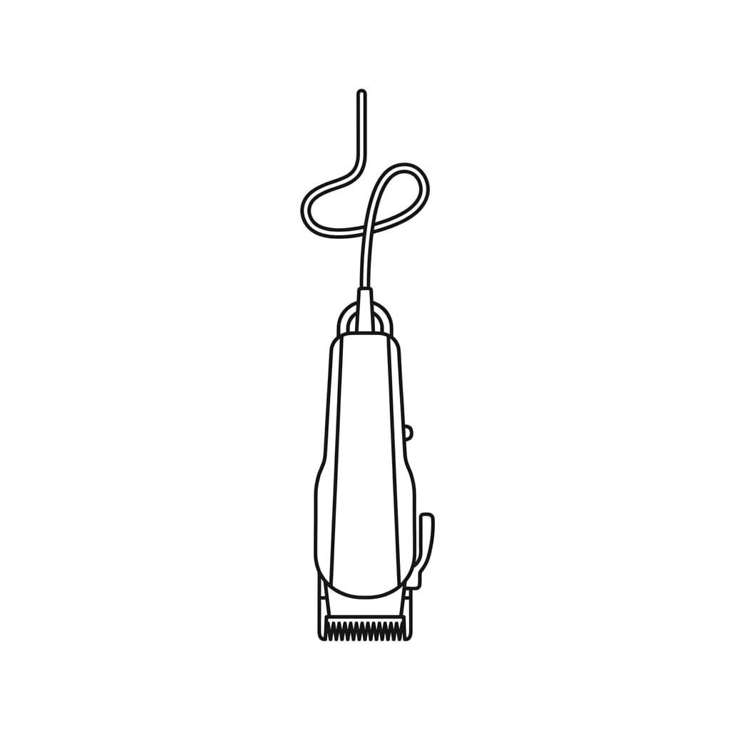 Hanging_hair_clipper with cord drawing idea