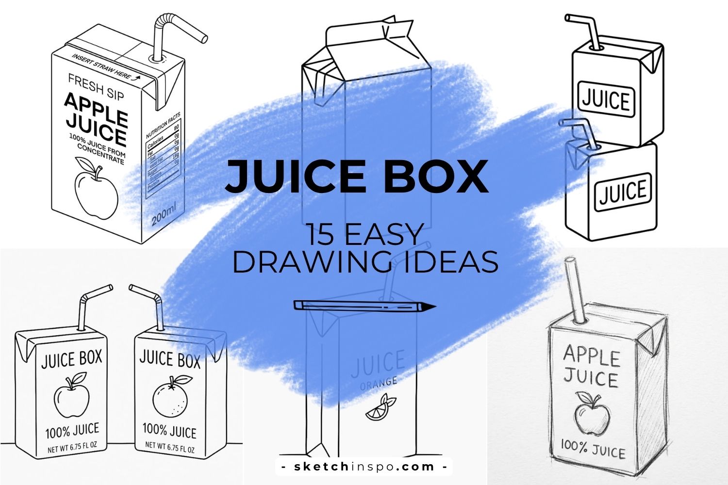 Easy Juice Box Drawing Ideas