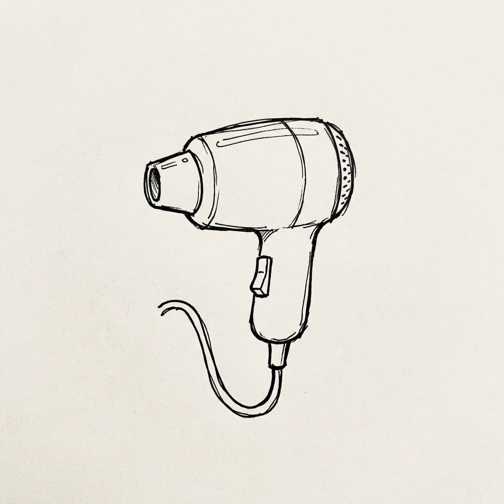 Mini_hairdryer drawing idea
