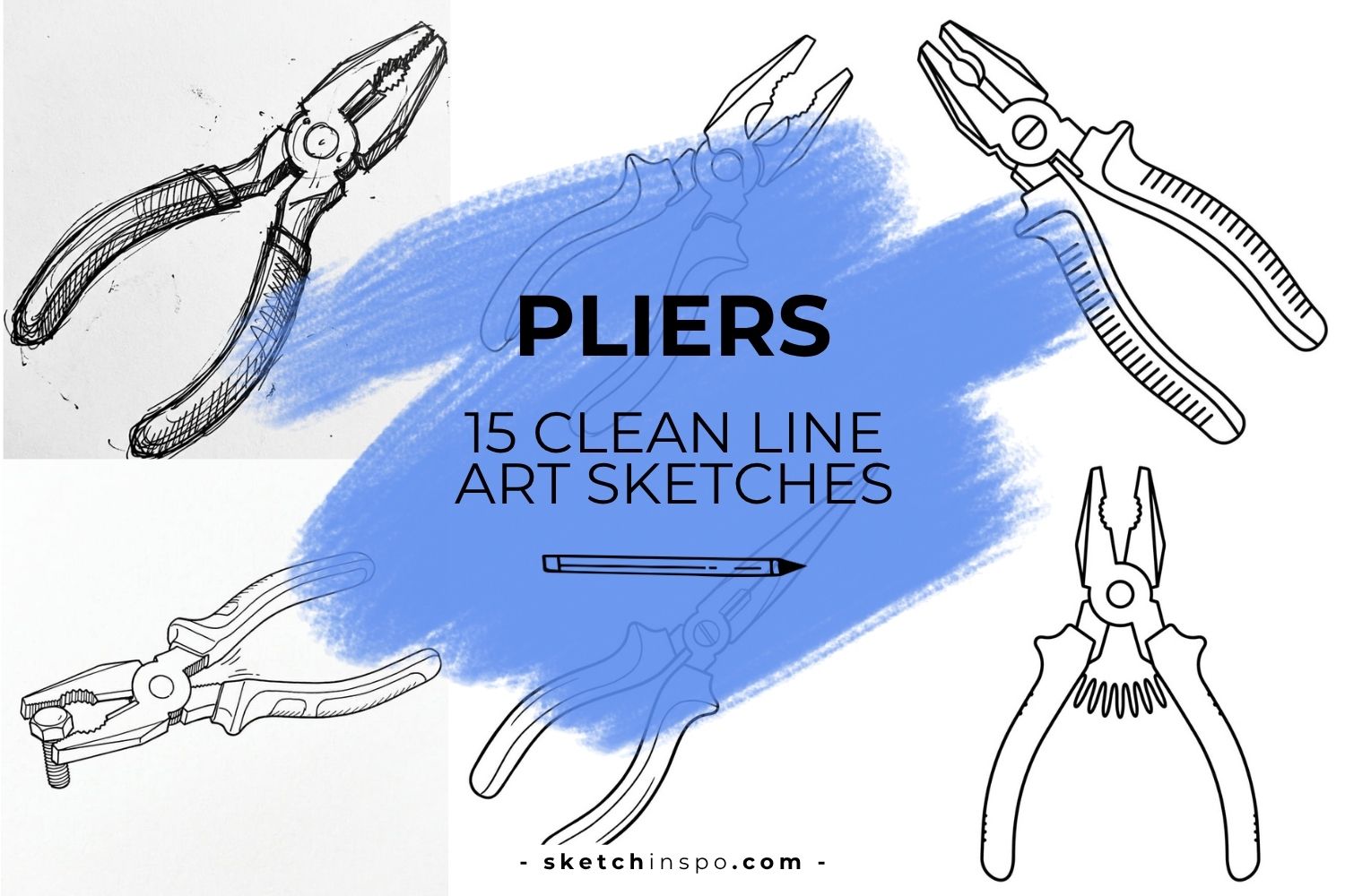 Minimal Pliers Drawing Ideas