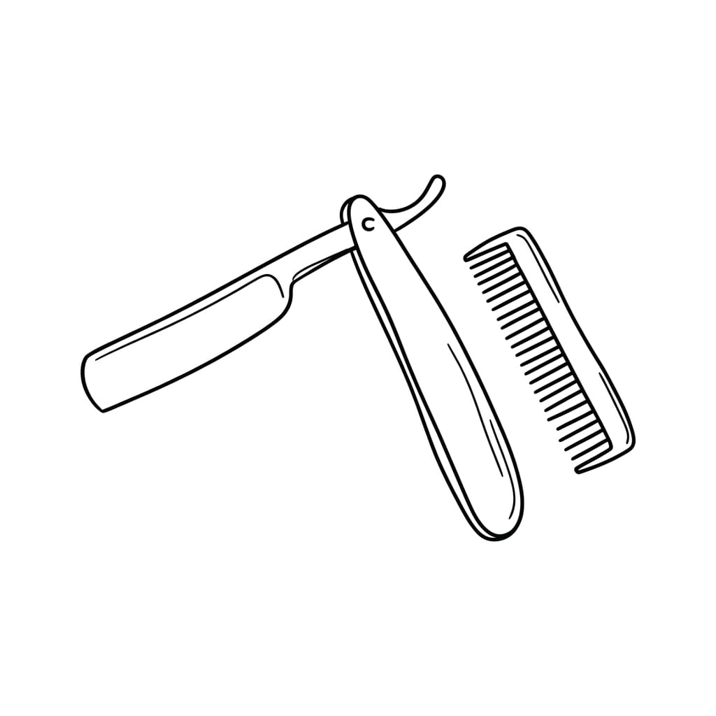Razor_and_small comb drawing idea