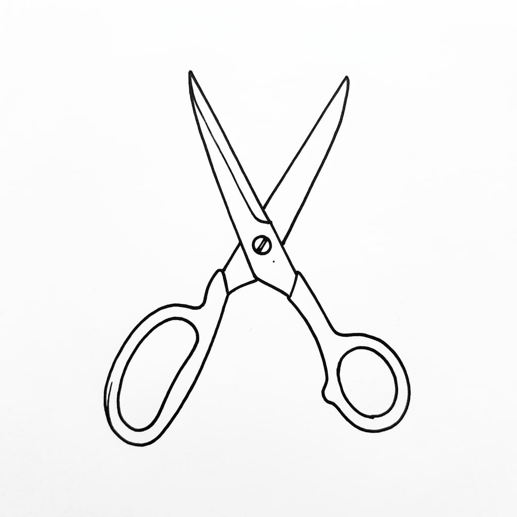 Scissors_partially_open_drawing idea