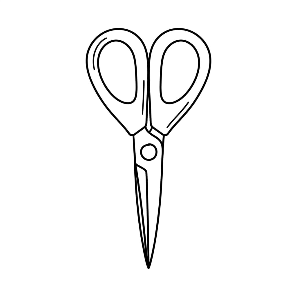 Scissors_top-down_view_drawing idea