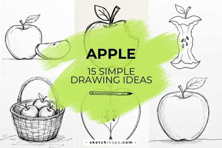 Simple Apple Drawing Ideas