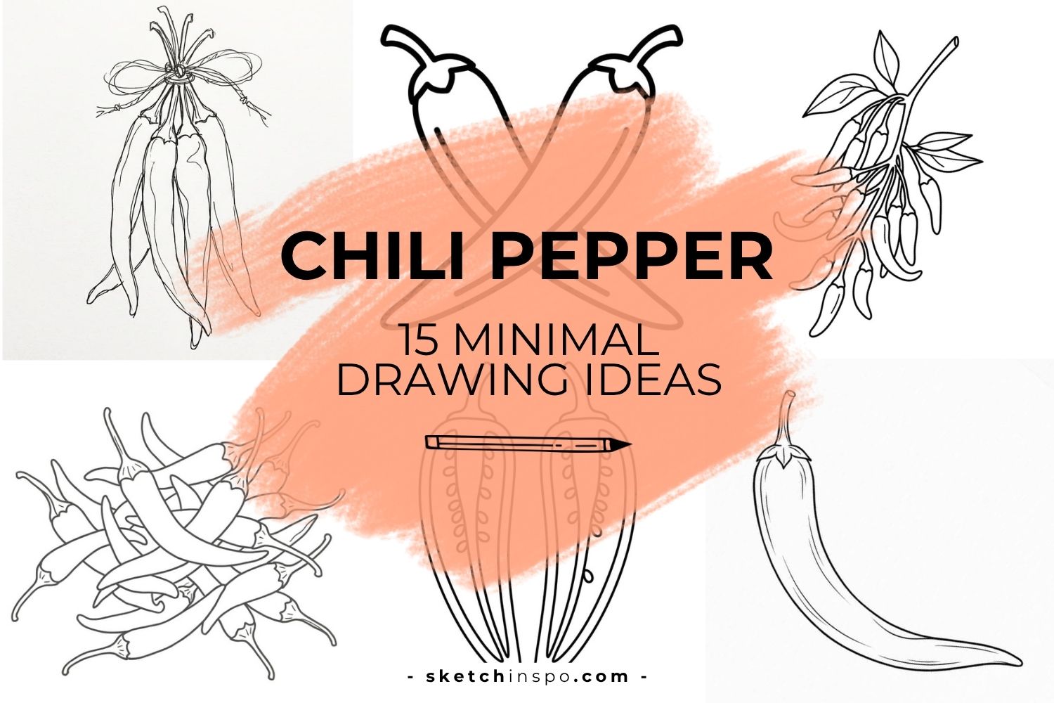 Simple Chili Pepper Drawing Ideas