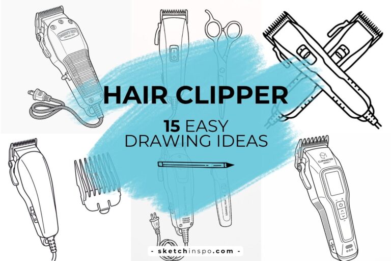 Simple Hair Clipper Drawing Ideas