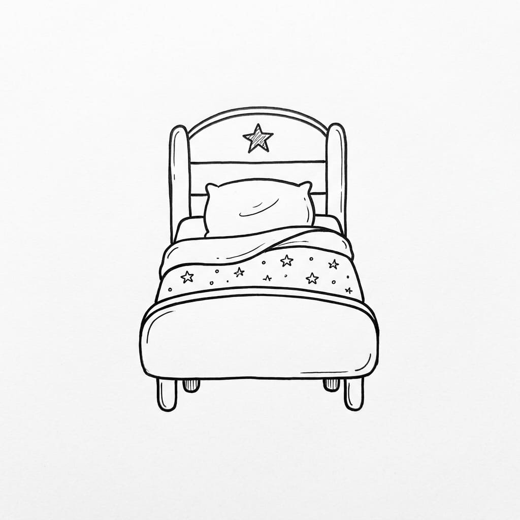 Small toddler_bed drawing idea