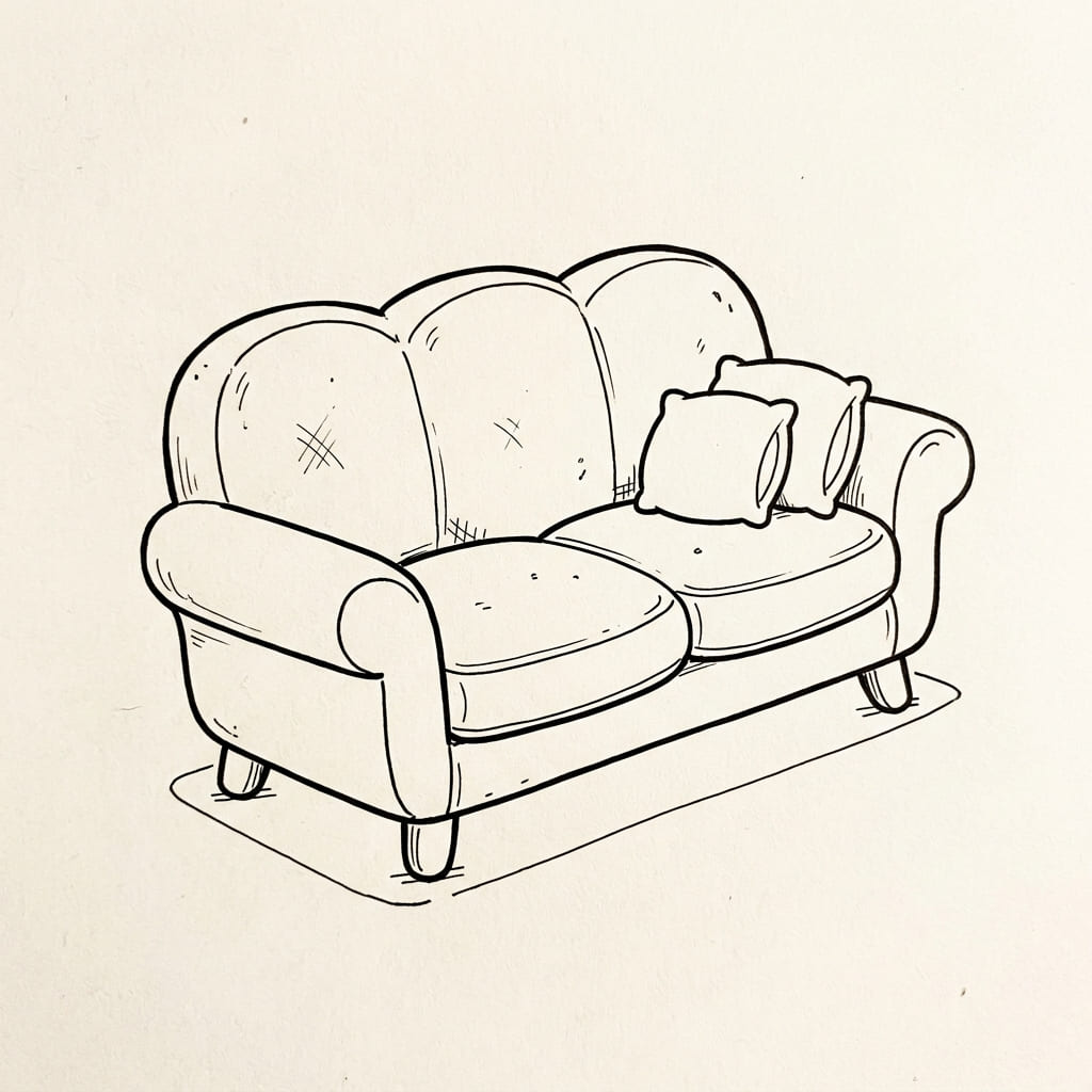 Sofa-with-rounded-edges-drawing-idea