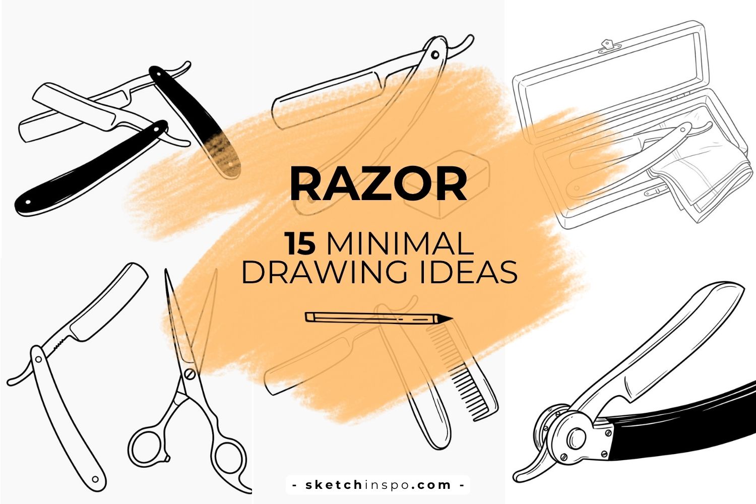 Straight Razor Drawing Ideas