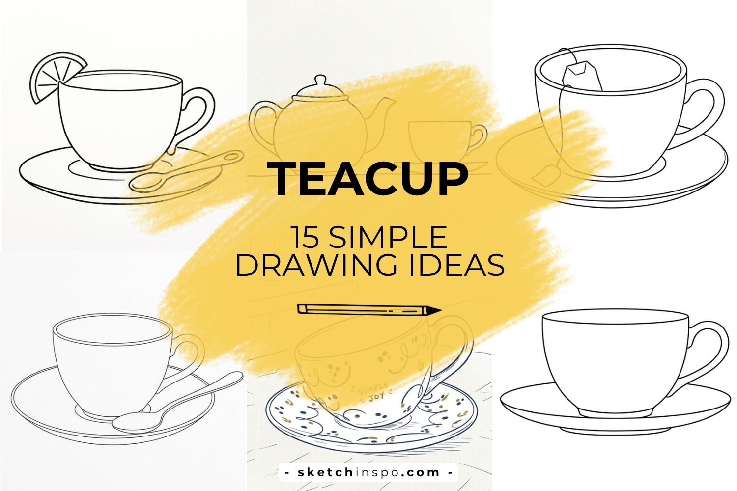 Simple Teacup Drawing Ideas
