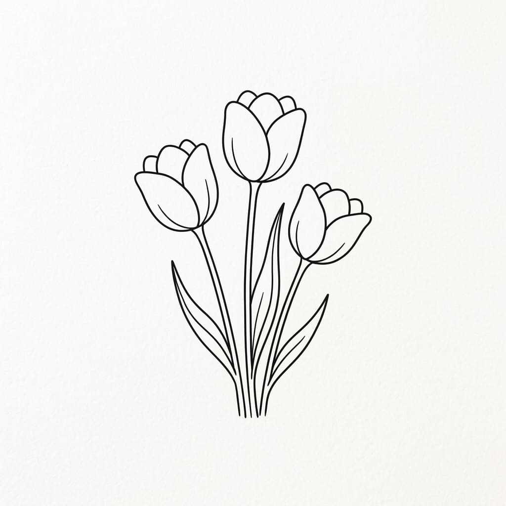 Three_tulips_cluster drawing idea