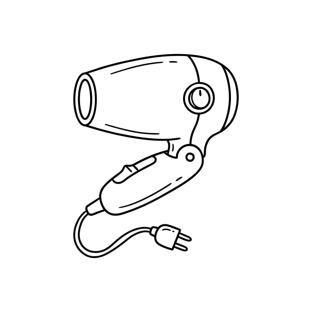 Travel_hairdryer drawing idea
