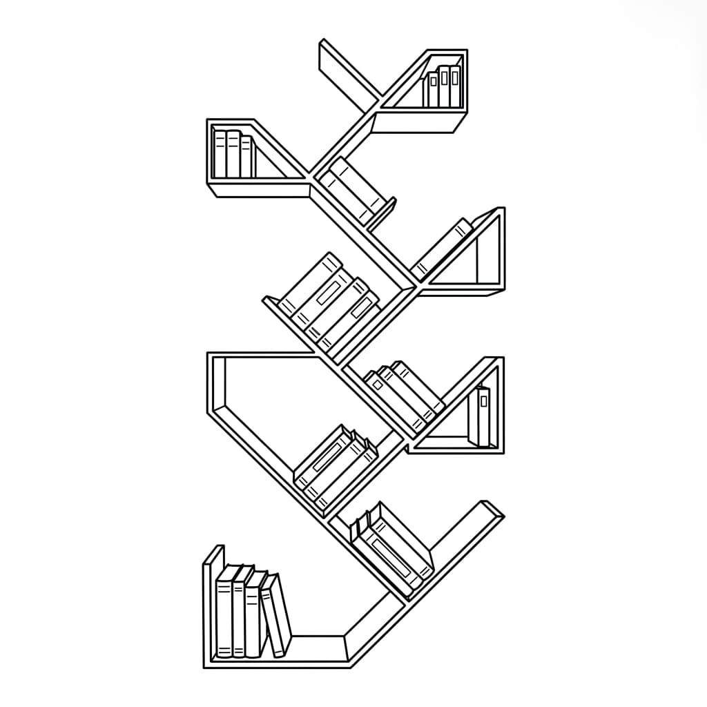 Zigzag_bookshelf drawing idea