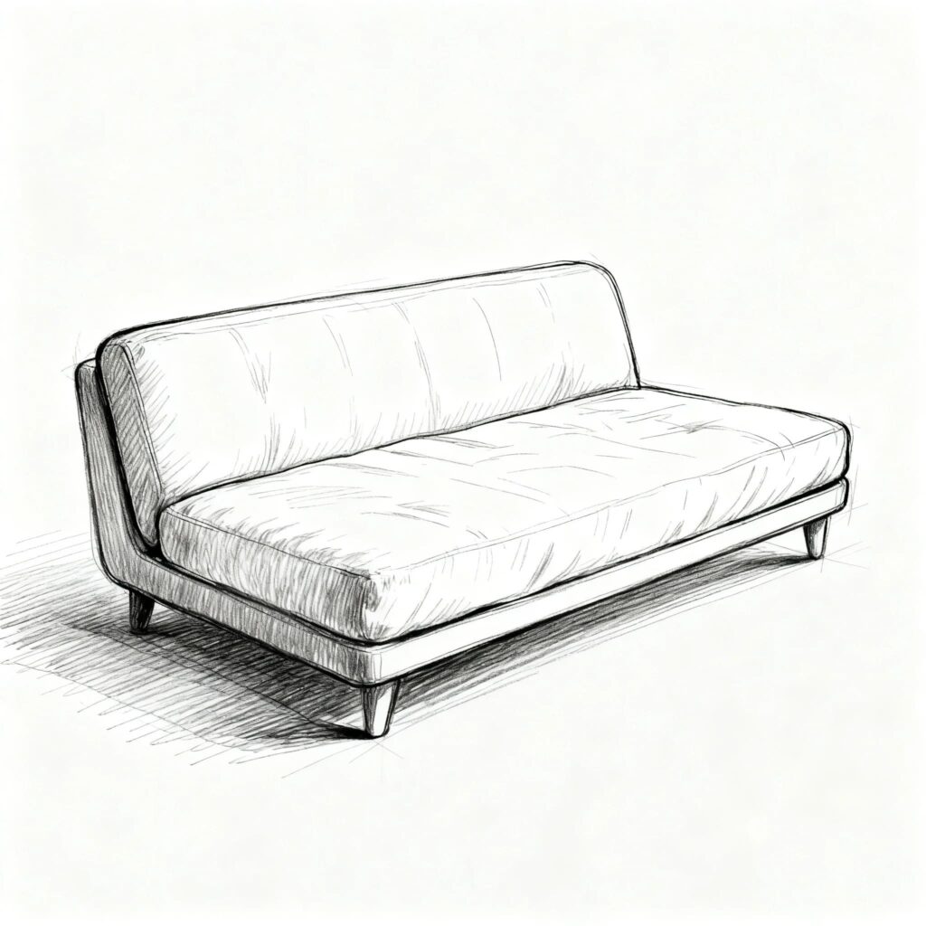 compact-sofa-bed-drawing-idea