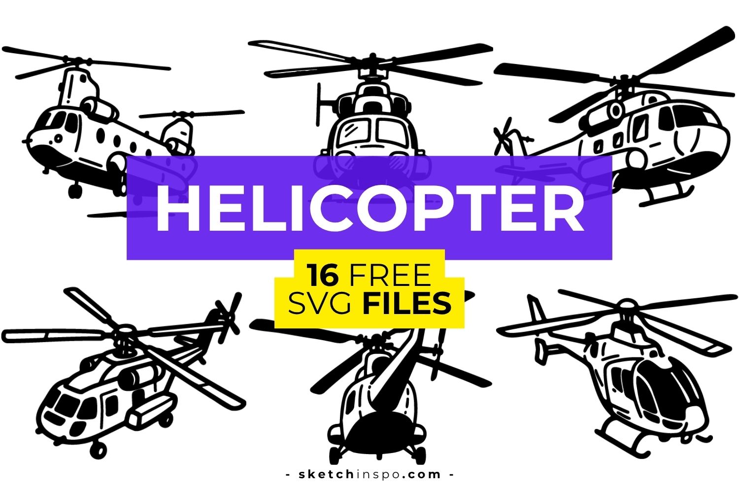Free Helicopter SVG Files