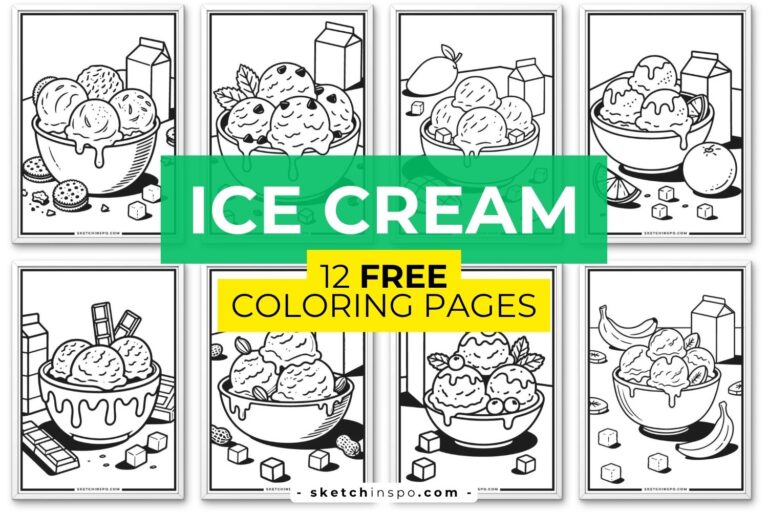 12 Free Printable Ice Cream Coloring Pages