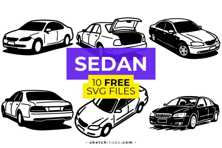 10 Free Sedan SVG Files