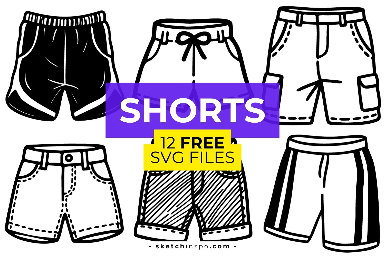 12 Free Shorts SVG Files