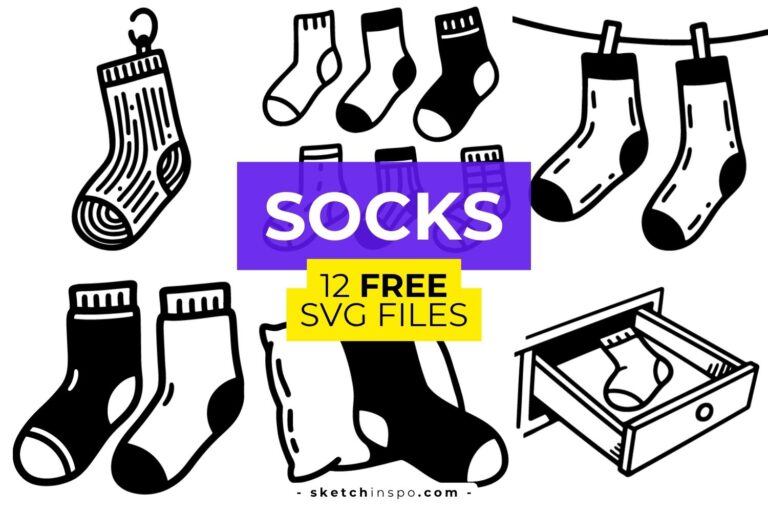 12 Free Socks SVG Files