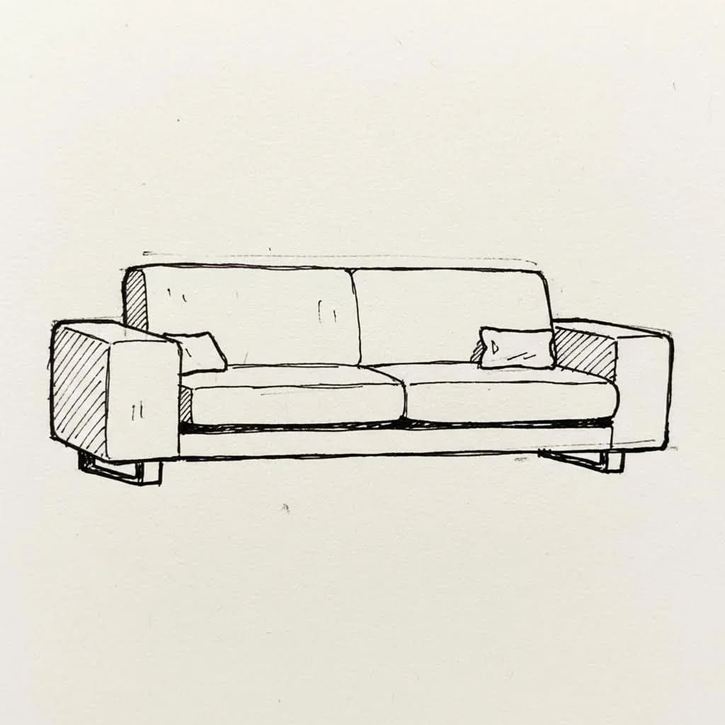 modern-low-profile-sofa-drawing-idea