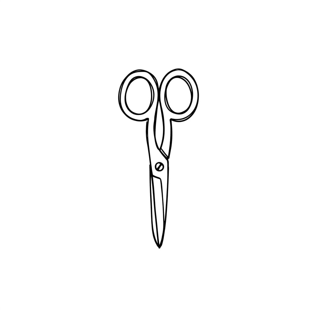 single small scissor drawing idea