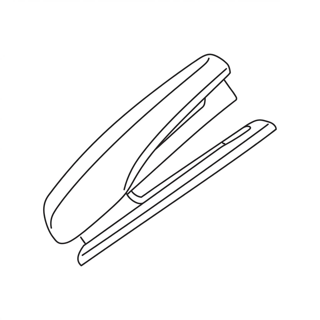 Tilted Stapler – Diagonal Position drawing idea