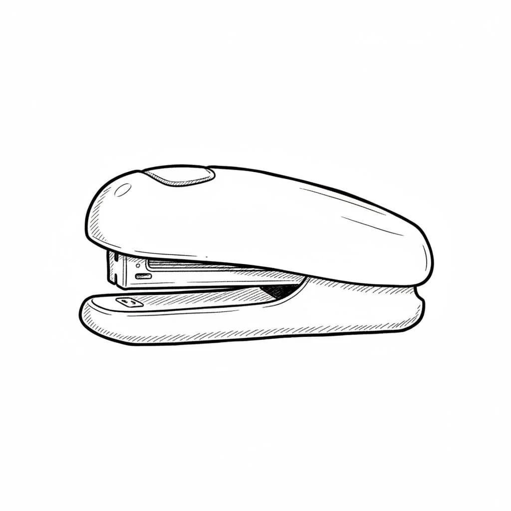 Compact Travel Stapler drawing idea