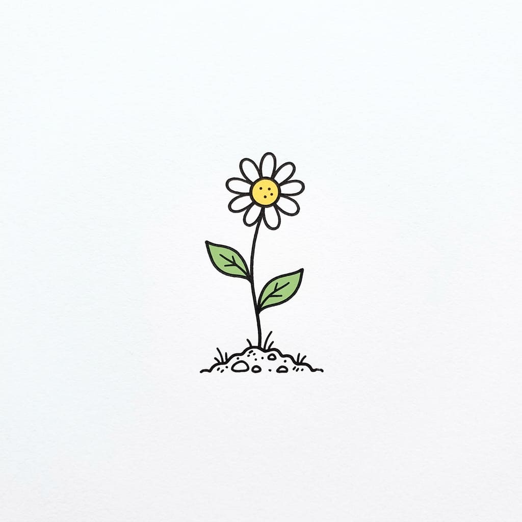 tiny Daisy_sprout_drawing idea