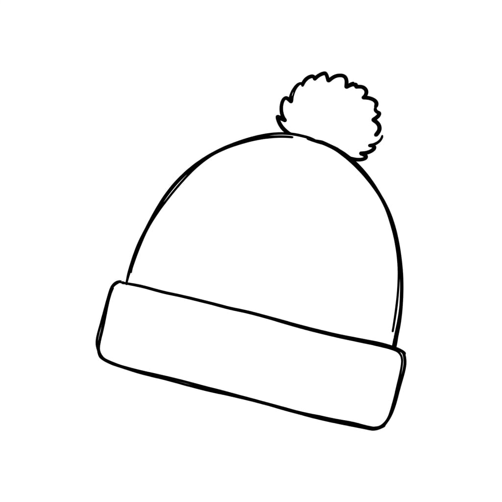 Beanie_hat_with_pom-pom drawing idea