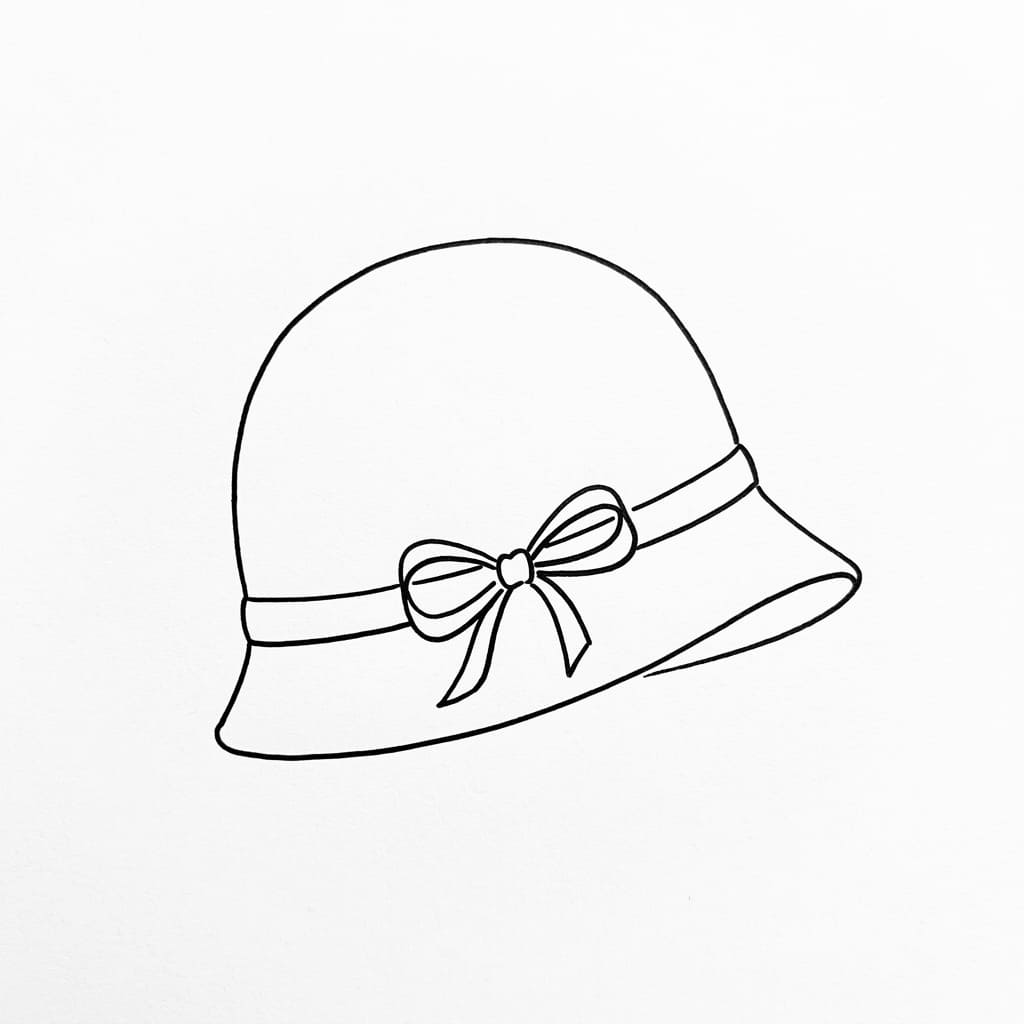 Cloche_hat drawing idea