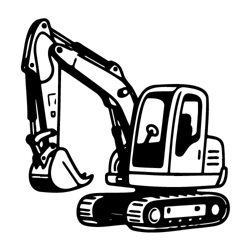 free excavator svg file 1
