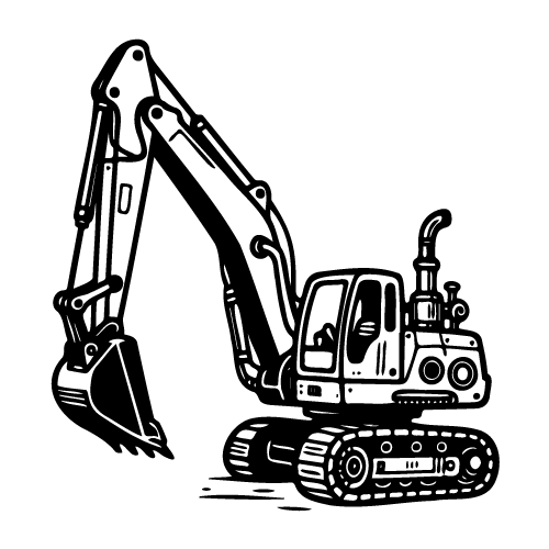 free excavator svg file 