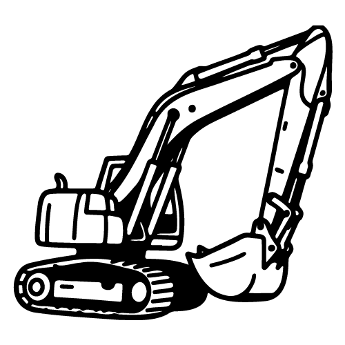 free excavator svg file 