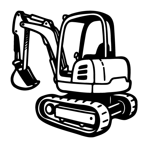 free excavator svg file 