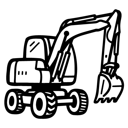 free excavator svg file 