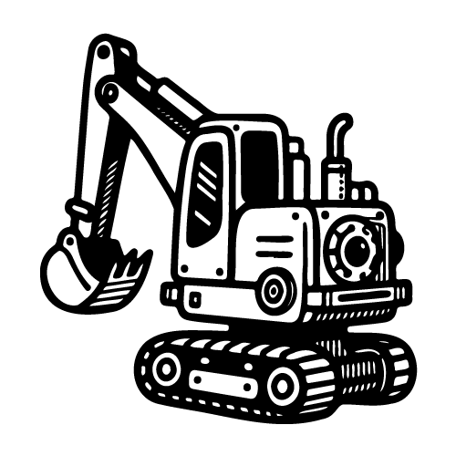 free excavator svg file 