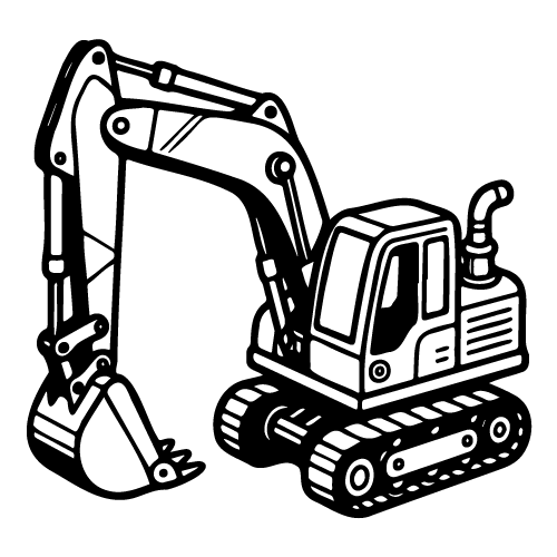 free excavator svg file 