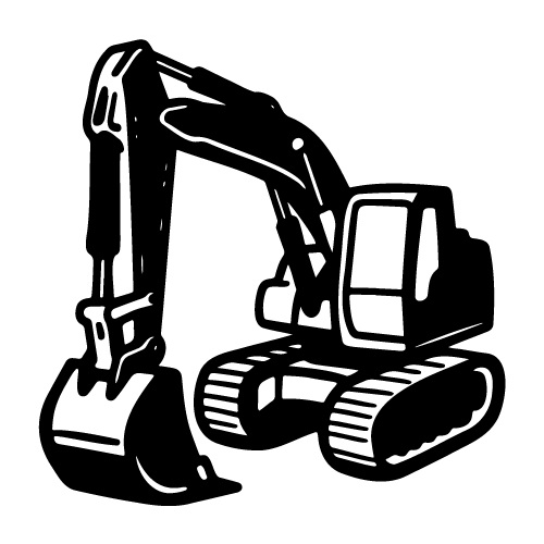 free excavator svg file 